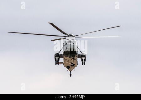 Washington, DC, États-Unis.5 décembre 2021.Washington, DC, États-Unis: Le président et la première dame revenant à la Maison Blanche via Marine One.(Image de crédit : © Michael Brochstein/ZUMA Press Wire) Banque D'Images