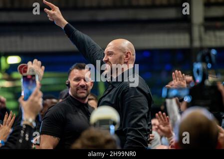 Cardiff, pays de Galles, 5/12/21: Tyson Fury Gypsy King Homecoming Party, Cardiff Vale Sports Arena, Cardiff, pays de Galles, 5/12/21: photo par Andrew Dowling Photography/Alamy Live News Banque D'Images