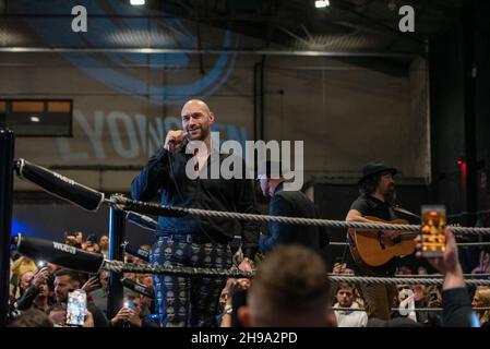 Cardiff, pays de Galles, 5/12/21: Tyson Fury Gypsy King Homecoming Party, Cardiff Vale Sports Arena, Cardiff, pays de Galles, 5/12/21: photo par Andrew Dowling Photography/Alamy Live News Banque D'Images