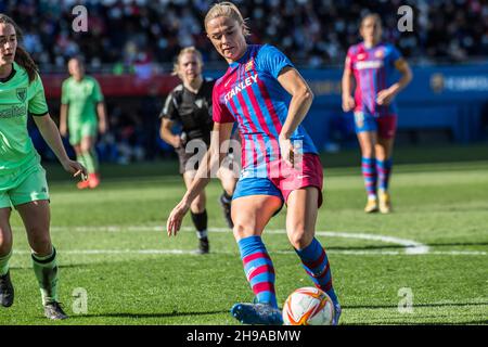 Barcelone, Espagne.04e décembre 2021.Fridolina Rolfo du FC Barcelona en action pendant le match Primera Iberdrola entre le FC Barcelona Femeni et le Athletic Club Femenino au stade Johan Cruyff. Score final ; FC Barcelona Femeni 4:0 Athletic Club Femenino.(Photo de Thiago Prudencio/SOPA Images/Sipa USA) crédit: SIPA USA/Alay Live News Banque D'Images