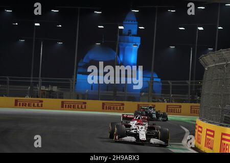 Jeddah, Arabien saoudien.05e décembre 2021.05.12.2021, Jeddah Corniche circuit, Jeddah, Formule 1 Grand Prix d'Arabie Saoudite, sur la photo Kimi Raikkonen (fin), Alfa Romeo Racing ORLEN/dpa/Alamy Live News Banque D'Images