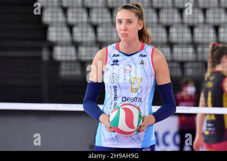 Rome, Italie.05e décembre 2021.Ekaterina Antropova de Savino Del Bene Volley lors du match de championnat féminin de volley-ball de série A1 entre Acqua & sapone Volley Roma et Savino Del Bene Scandicci à PalaEur, le 5 décembre 2021 à Rome, Italie.(Photo de Domenico Cippitelli/Pacific Press) Credit: Pacific Press Media production Corp./Alay Live News Banque D'Images