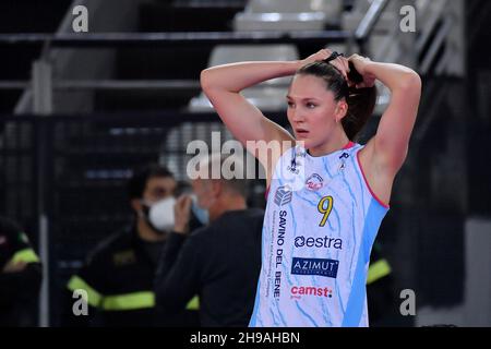 Rome, Italie.05e décembre 2021.Marina Lubian de Savino Del Bene Volley lors du championnat féminin de volley-ball série A1 match entre Acqua & sapone Volley Roma et Savino Del Bene Scandicci à PalaEur, le 5 décembre 2021 à Rome, Italie.(Photo de Domenico Cippitelli/Pacific Press) Credit: Pacific Press Media production Corp./Alay Live News Banque D'Images