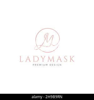LM lignes luxe féminine logo symbole icône vecteur graphique design illustration idée créative Illustration de Vecteur