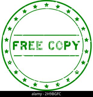 Grunge vert libre texte rond joint caoutchouc cachet sur fond blanc Illustration de Vecteur