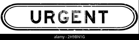 Grafez le tampon en caoutchouc du mot urgent noir sur fond blanc Illustration de Vecteur