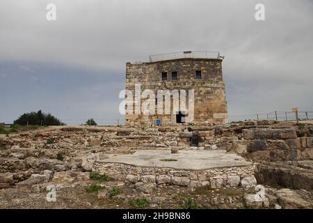 Citadelle construite à l'origine par les Croisés sur des fondations plus anciennes.Plus tard rénové par la domination ottomane (Sepphoris ou Zippori également Tzipori dans le passé cal Banque D'Images