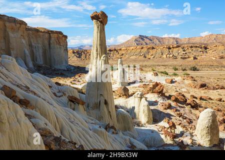 Des hoodoos inhabituels Wahweap dans l'Utah, aux États-Unis Banque D'Images