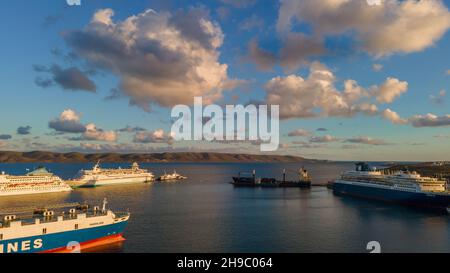 Vassilios de Salamis Lines au port de Lavrio, Grèce Banque D'Images
