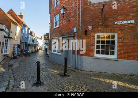 Quay Street and Hill, Lymington, Hampshire, Angleterre, Royaume-Uni Banque D'Images
