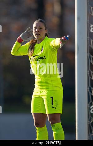 Stade de Vismara, Milan, Italie, 05 décembre 2021,Laura Giuliani (AC Milan) gestes pendant AC Milan vs Inter - FC Internazionale - football italien Banque D'Images