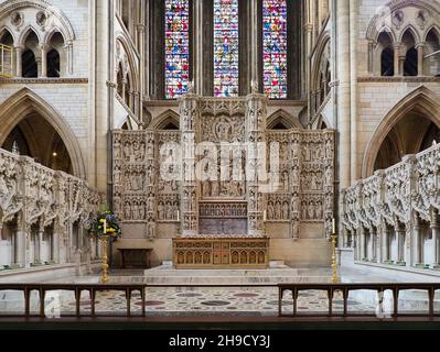 Intérieur de la cathédrale de Truro en Cornouailles Angleterre Banque D'Images