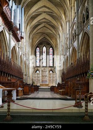 Intérieur de la cathédrale de Truro en Cornouailles Angleterre Banque D'Images