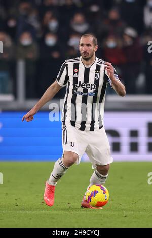 Turin, Italie, 5 décembre 2021.Giorgio Chiellini de Juventus pendant le match de la série A au stade Allianz, à Turin.Le crédit photo devrait se lire: Jonathan Moscrop / Sportimage Banque D'Images