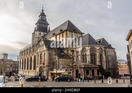 BRUXELLES, BELGIQUE - 18 DÉCEMBRE 2018 : Eglise de la Chapelle (Eglise notre-Dame de la Chapelle) à Bruxelles, capitale de la Belgique Banque D'Images