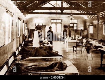 Hôpital Benares Plague, Inde, début 1900 Banque D'Images