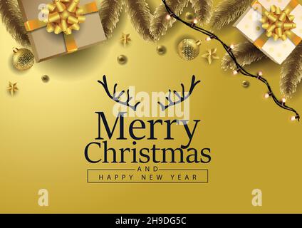 joyeux Noël vert fond de voeux. Motif vectoriel d'illustration Illustration de Vecteur