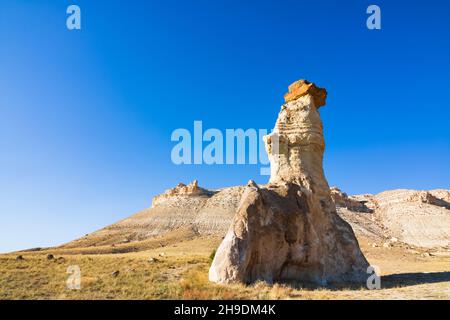 Cheminées de fées.Cheminées de fées en Cappadoce Turquie.Peri bacalari en turc.Voyage à Cappadoce photo de fond. Banque D'Images