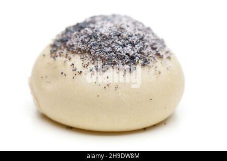 boulettes, boulettes de levure, pâtisserie, belle, dessus,fond, blanc, coquelicot, assiettes, avant,1, proche, Autriche, ensemble, un,noir, dessert, saveur, Banque D'Images