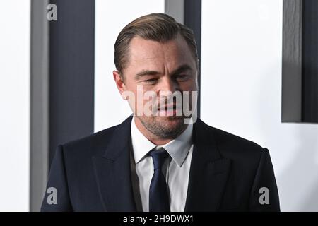 Leonardo DiCaprio participe à la première mondiale « Don't look Up » de Netflix le 05 décembre 2021 à New York. Banque D'Images