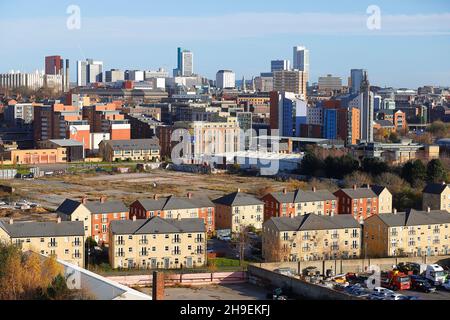 En direction du centre-ville de Leeds depuis Armley Banque D'Images