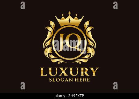 JQ lettre Royal Luxury logo modèle dans l'art vectoriel pour les projets de marque de luxe et d'autres illustrations vectorielles. Illustration de Vecteur