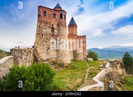 La citadelle royale et l'église des Archanges à Kakheti, Géorgie Banque D'Images