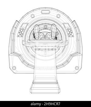 Appareil IRM pour l'examen du patient à l'intérieur Banque D'Images