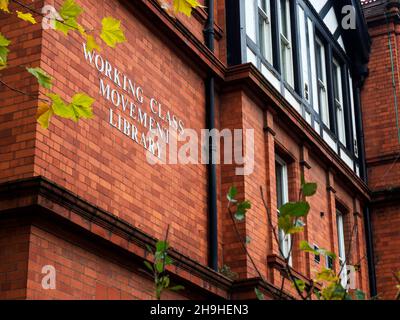 Classe de travail mouvement Bibliothèque bâtiment dans la ville de Salford Grand Manchester Angleterre Banque D'Images