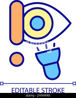 Évitez la lumière directe icône de couleur RVB Illustration de Vecteur