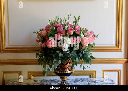 PARIS, FRANCE, le 16 SEPTEMBRE 2012 : intérieurs decors de l'Elysée, maison du président français Banque D'Images