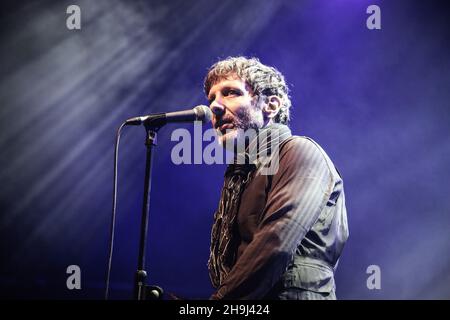 Mercury Rev garniture de pavillon deuxième jour du festival Green Man 2014 à Glanusk Park, au sud du pays de Galles Banque D'Images