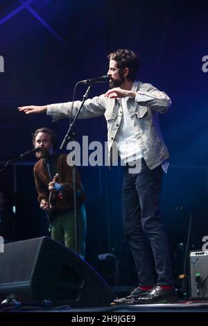 Devendra Banhart se présentant sur la scène Woods le jour 4 de la fin 2016 du festival de la route dans les jardins de Larmer Tree à Dorset.Date de la photo: Dimanche 4 septembre 2016.Le crédit photo devrait se lire: Richard Gray/ EMPICS Entertainment. Banque D'Images