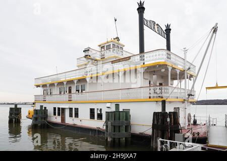 Vue sur un bateau à vapeur traditionnel à Alexandrie près de Washington DC aux États-Unis.À partir d'une série de photos de voyage aux États-Unis.Date de la photo : dimanche 1er avril 2018.Le crédit photo devrait se lire: Richard Gray/EMPICS Banque D'Images