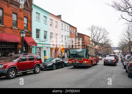 Une vue sur Henry Street à Alexandria près de Washington DC aux États-Unis.À partir d'une série de photos de voyage aux États-Unis.Date de la photo : dimanche 1er avril 2018.Le crédit photo devrait se lire: Richard Gray/EMPICS Banque D'Images