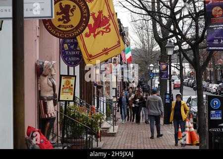 Une vue sur Henry Street à Alexandria près de Washington DC aux États-Unis.À partir d'une série de photos de voyage aux États-Unis.Date de la photo : dimanche 1er avril 2018.Le crédit photo devrait se lire: Richard Gray/EMPICS Banque D'Images