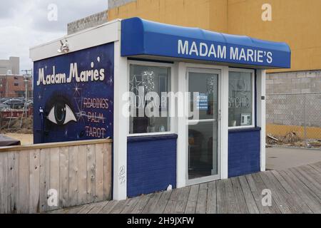 Le salon d'astrologie de Madame Marie à Asbury Park, dans le New Jersey, aux États-Unis.Madame Marie est le nom enregistré dans la chanson de Bruce Springsteen du 4 juillet (Sandy).À partir d'une série de photos de voyage aux États-Unis.Date de la photo : le mercredi 4 avril 2018.Le crédit photo devrait se lire: Richard Gray/EMPICS Banque D'Images