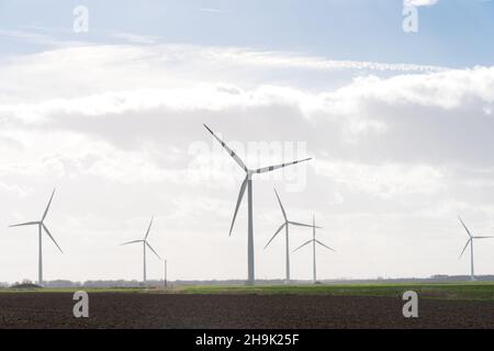 Parc éolien de Goole Fields près de Goole.D'une série de photos prises à Goole, dans le Yorkshire.Date de la photo : mardi 5 mars 2019.Le crédit photo devrait se lire: Richard Gray/EMPICS Banque D'Images