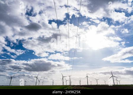 Parc éolien de Goole Fields près de Goole.D'une série de photos prises à Goole, dans le Yorkshire.Date de la photo : mardi 5 mars 2019.Le crédit photo devrait se lire: Richard Gray/EMPICS Banque D'Images