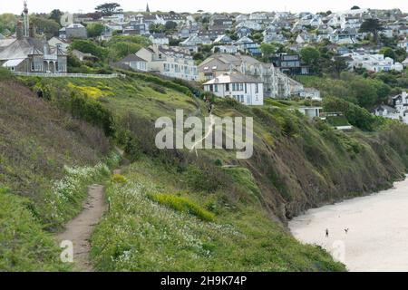 Vue sur le sentier côtier près de St Ives à Cornwall, Royaume-Uni.Date de la photo : le mercredi 19 mai 2021.Le crédit photo devrait se lire: Richard Gray/EMPICS Banque D'Images