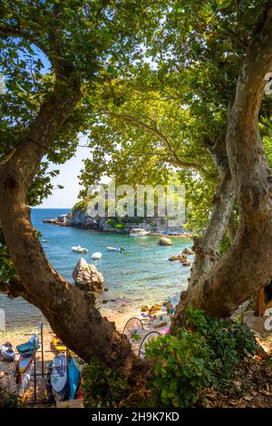 Célèbre plage de Damouchari, Pélion, Grèce. Banque D'Images