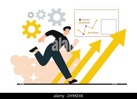 Concept de développement commercial Illustration de Vecteur