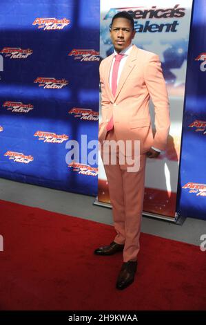 NEWARK, NEW JERSEY - 20 février : Nick Cannon arrive à l 'America's Got Talent' Saison 9 Photo appeler au New Jersey Performing Arts Center le 20 février 2014 à Newark, New Jersey. People : Nick Cannon Banque D'Images