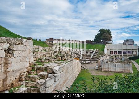 L'ancien théâtre de Larissa, l'un des plus importants et des plus grands de Grèce.Larissa, Grèce Banque D'Images