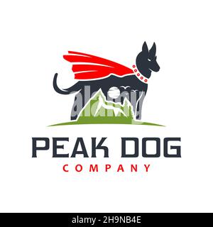 logo super-héros animal chien Banque D'Images