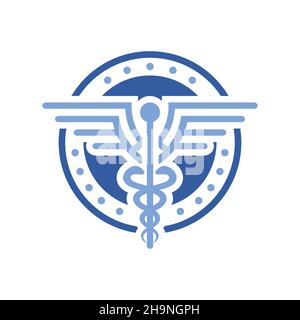 modèle circulaire de logo de santé Banque D'Images