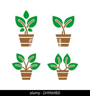 logo « green plant » Banque D'Images