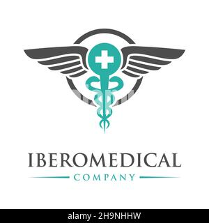 logo de symbole de santé circulaire Banque D'Images