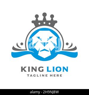 logo de lion king votre entreprise Banque D'Images