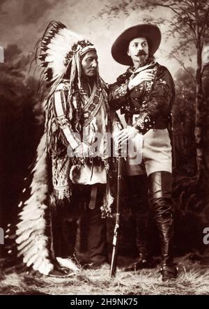 Sitting Bull & Buffalo Bill Cody, Wild West Show, 1895, par A. Kyle, New York. Banque D'Images